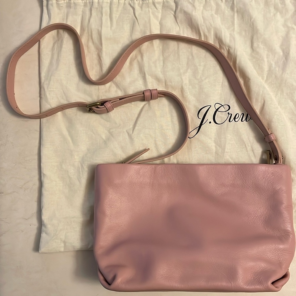 BNWOT J Crew Oslo Small Crossbody Bag Warm Clay Pink Soft Leather